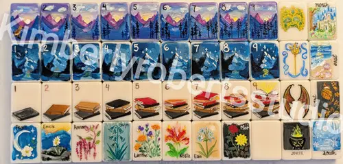 Kimberley Roberts Studio CUSTOM Mahjong Set HAND PAINTED